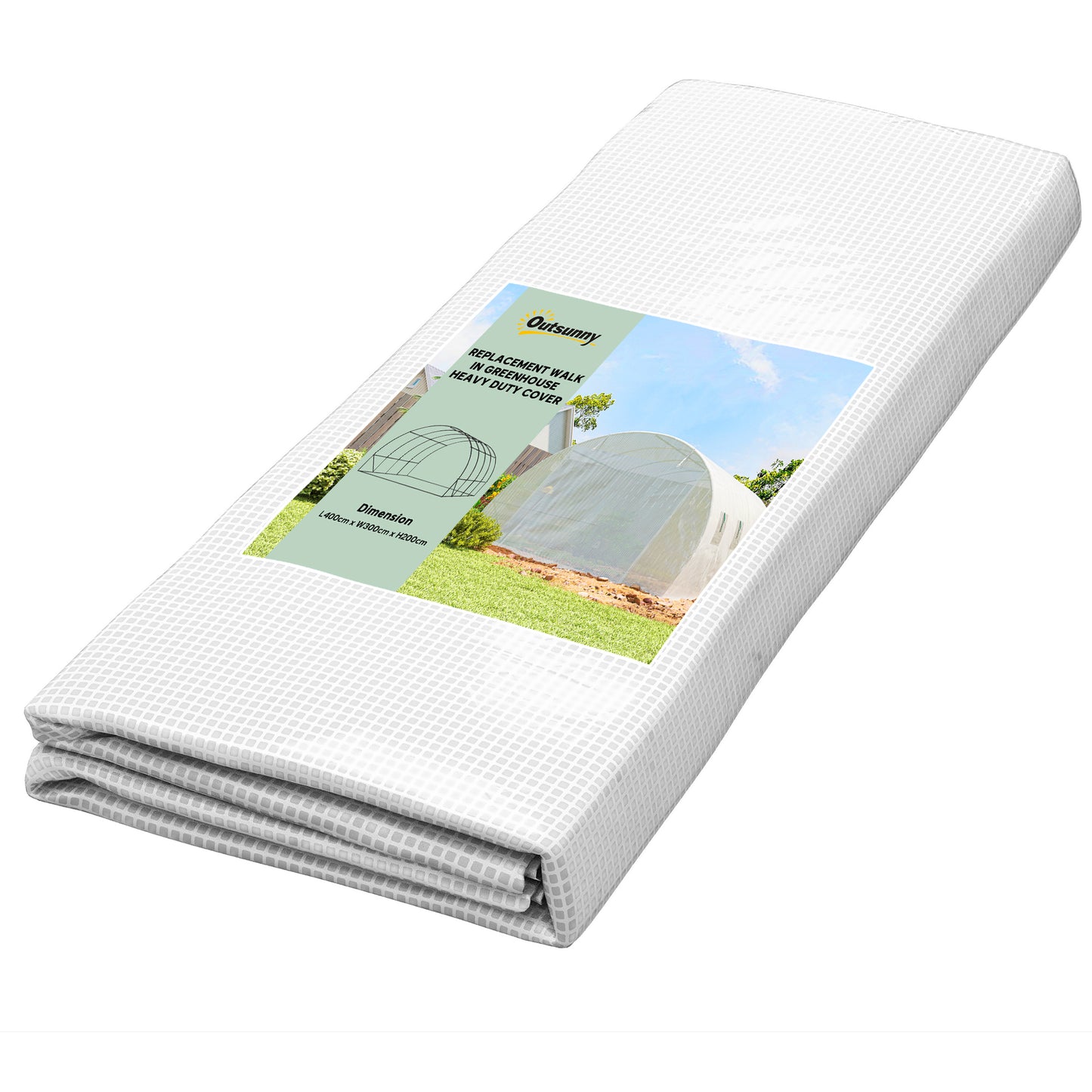 4 x 3 x 2m Greenhouse Replacement Cover ONLY for Tunnel Greenhouse