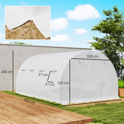4 x 3 x 2m Greenhouse Replacement Cover ONLY for Tunnel Greenhouse