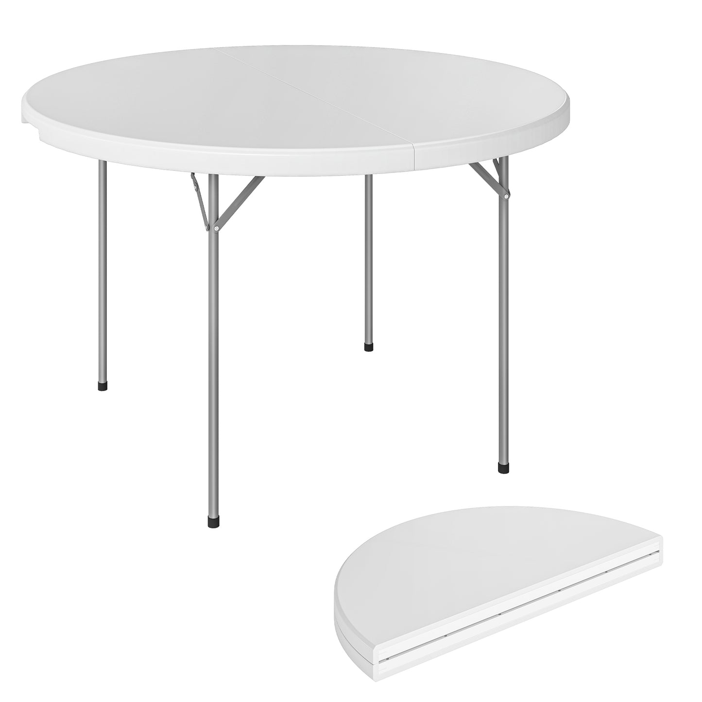 Picnic Table Folding Heavy Duty 120x120 cm, White