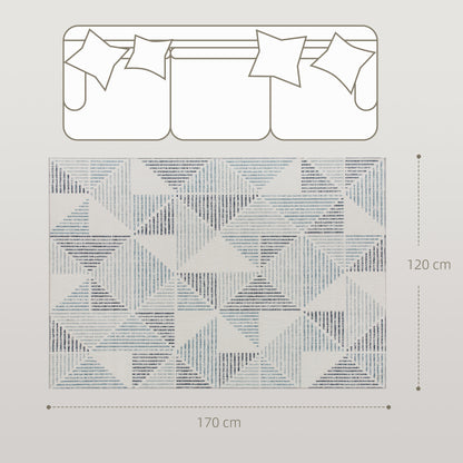 Non-Slip Large Rug for Living Room 170 x 120 cm, Multi-Coloured