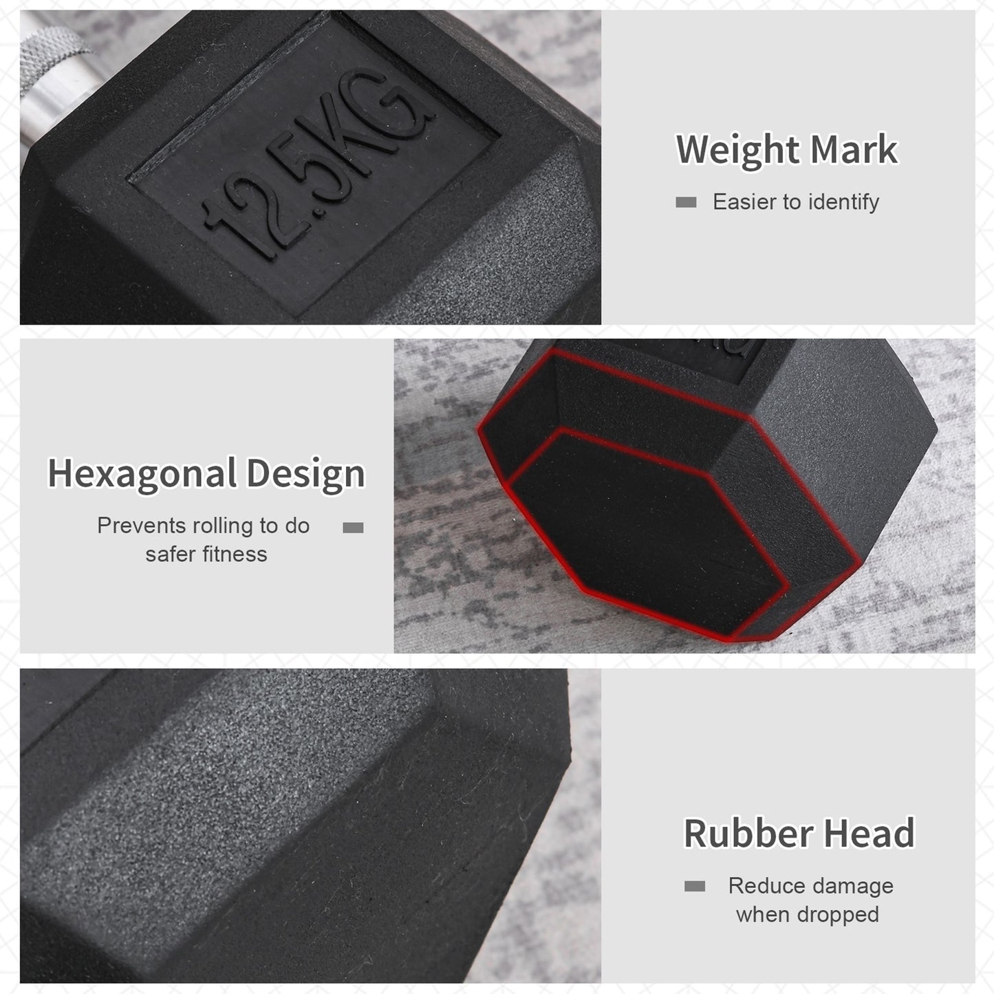 Rubber Dumbbell