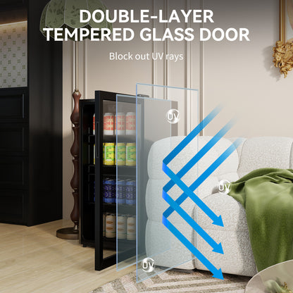 93L Drinks Fridge, 115 Can Under Counter Freestanding Wine Fridge