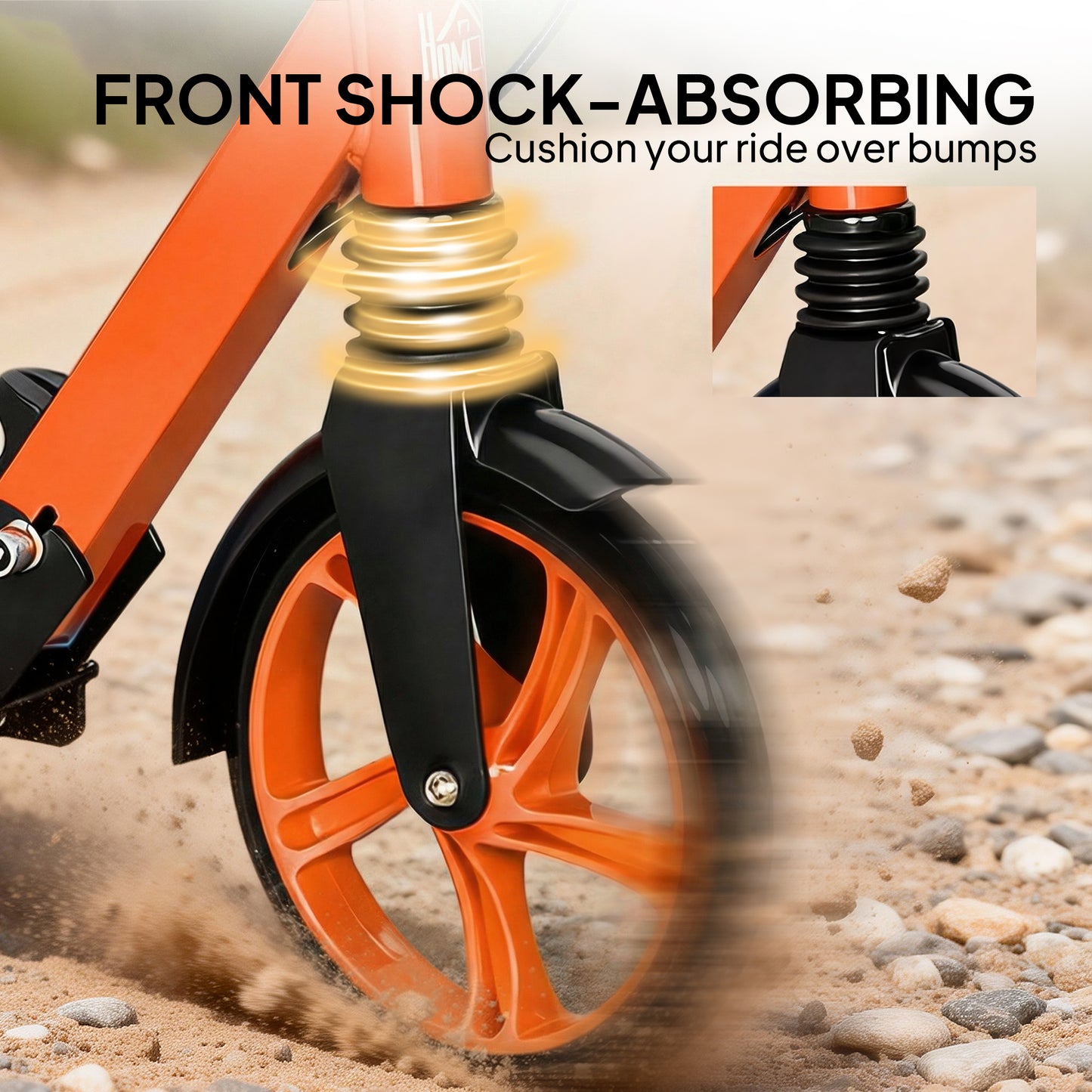 Folding Kick Scooter for 14+ w/ Adjustable Height, Red
