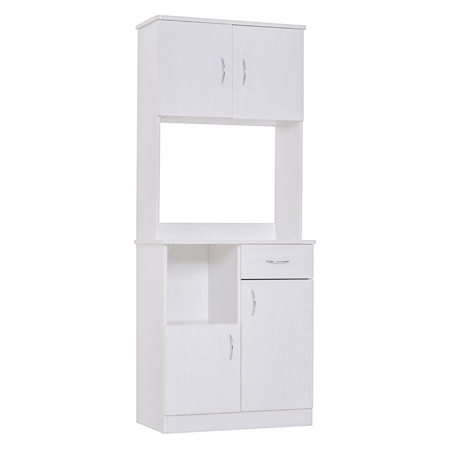Freestanding Kitchen Cabinet Storage Unit Pantry Cupboard, White