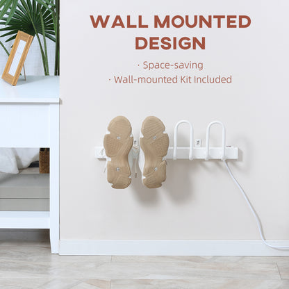 Wall Mounted Electric Shoe Dryer Shoe Warmers for Boots 2 Pairs White
