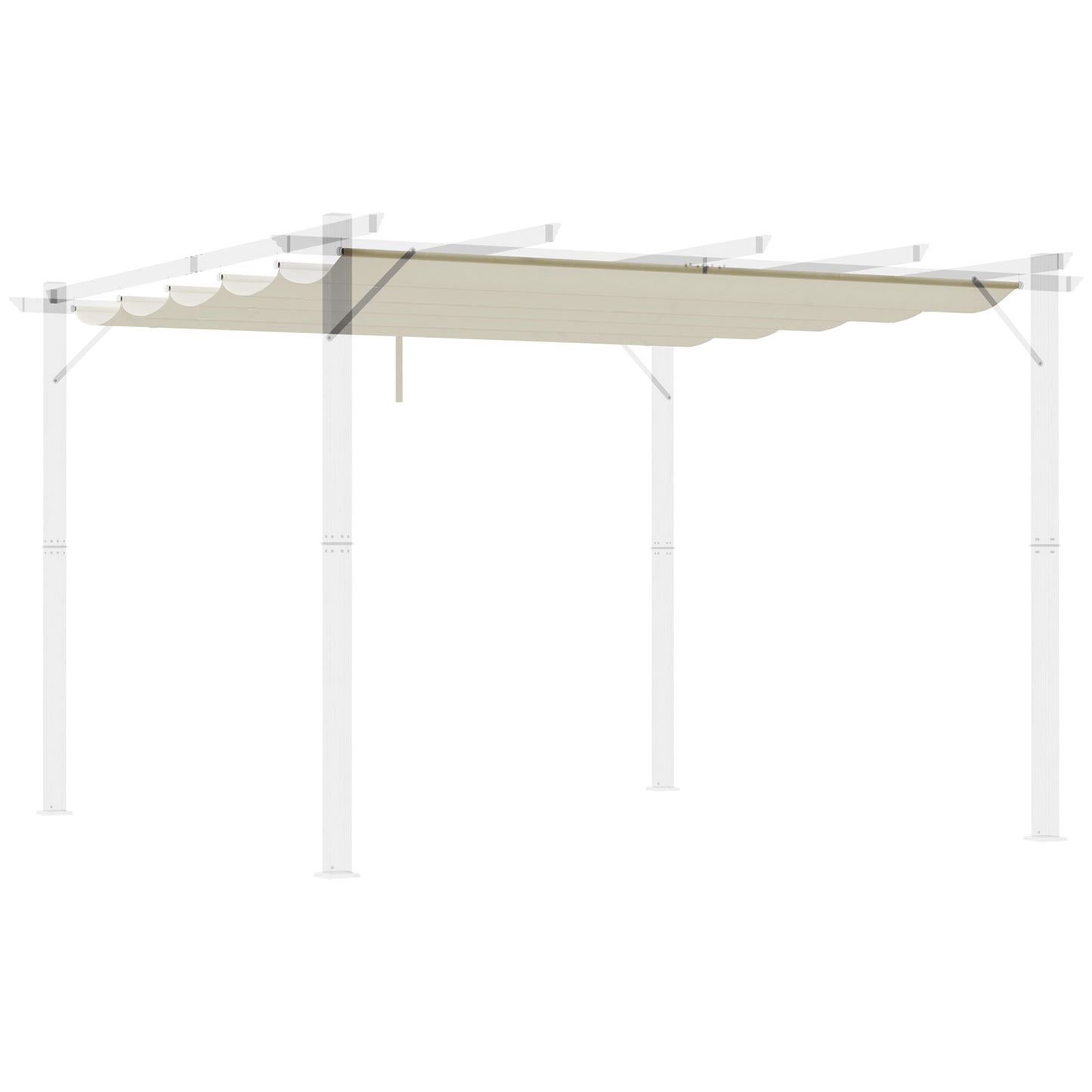 Pergola Shade Cover Replacement Canopy for 3 x 3(m) Pergola, Cream
