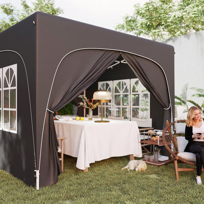 3 x 3(m) UPF50+ Pop Up Gazebo with Sides and Carry Bag, Black