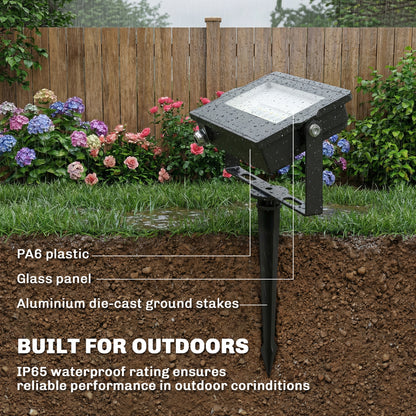 32W LED Floodlights, Smart Outdoor Flood Light with UK Plug, Black