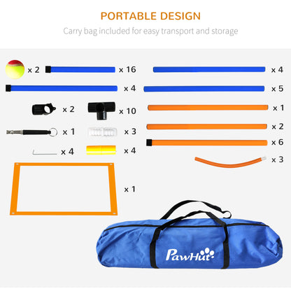 4 Pcs Dog Agility Training Equipment, Dog Outdoor Games w/ Carry Bag