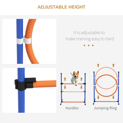 4 Pcs Dog Agility Training Equipment, Dog Outdoor Games w/ Carry Bag