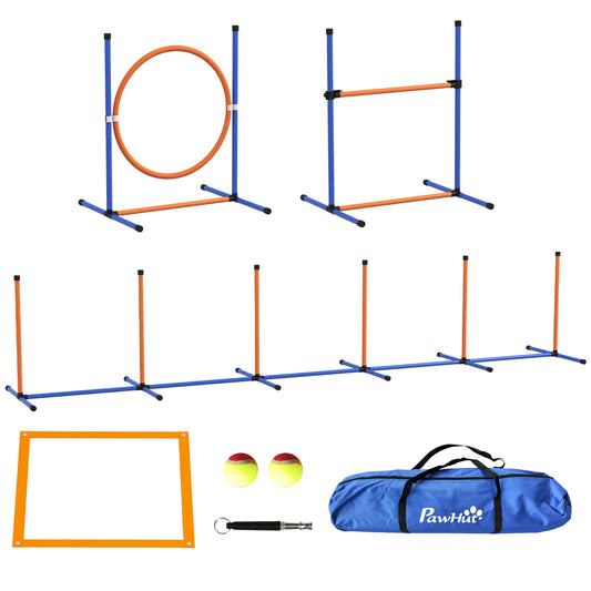 4 Pcs Dog Agility Training Equipment, Dog Outdoor Games w/ Carry Bag