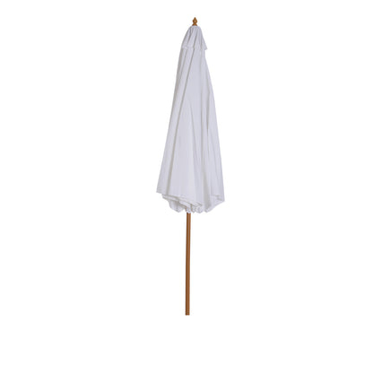 3(m) Wooden Garden Parasol Sun Shade Outdoor Umbrella Canopy White