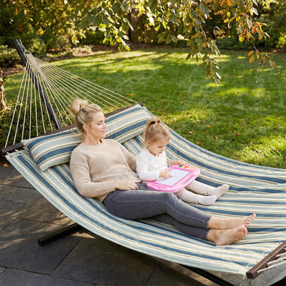Outdoor Hammock with Stand Detachable Pillow, 120kg Capacity, Green