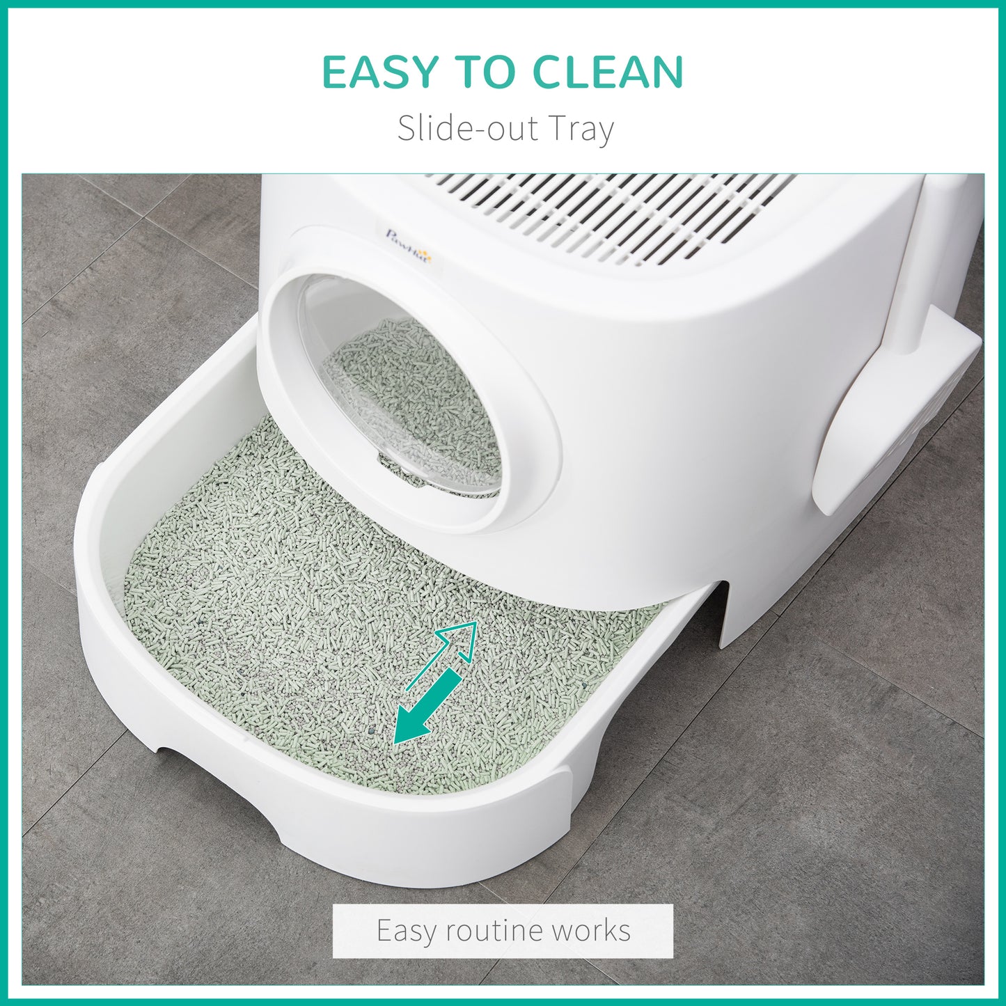 Cat Litter Box Portable Pet Toilet Fully Enclosed Kitten Pan w/ Scoop