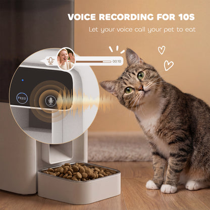 Automatic Cat Feeder, 4.5L WiFi Cat Food Dispenser with Timer