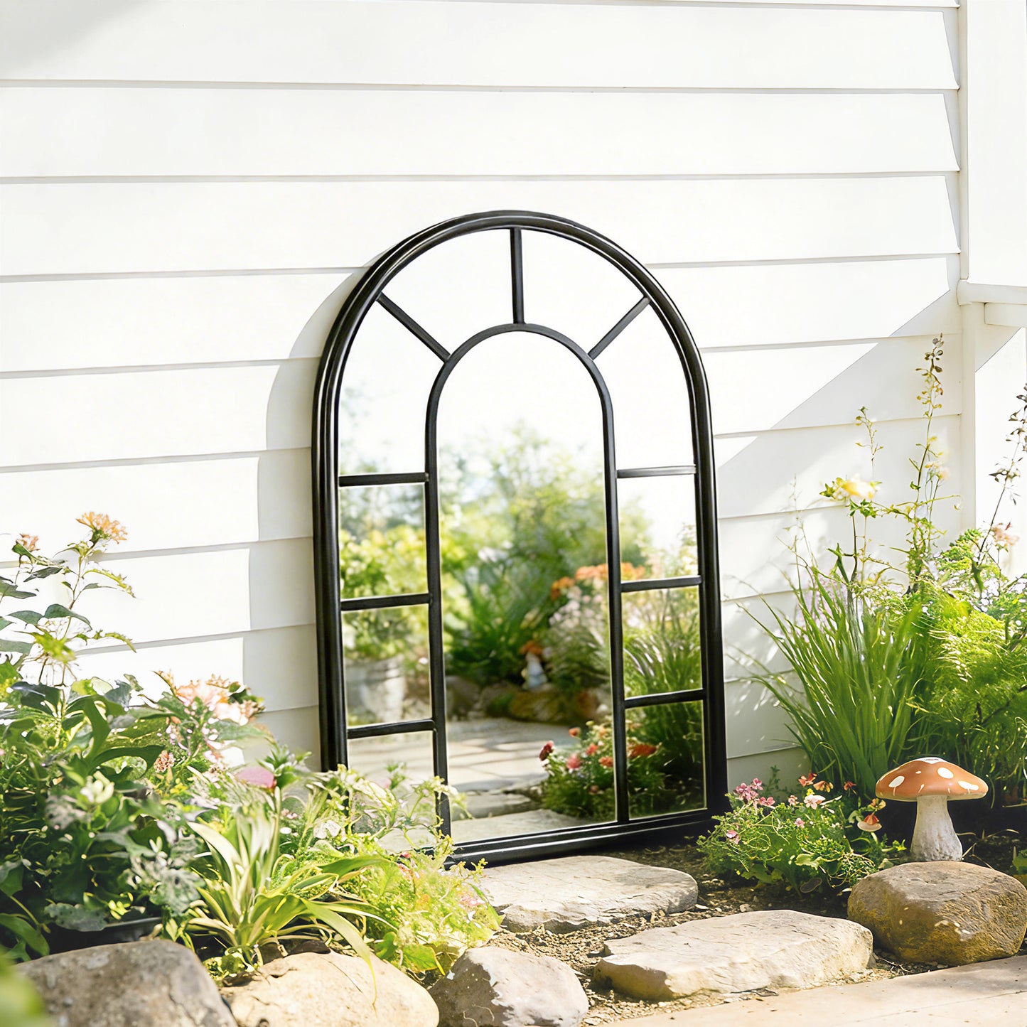 Arched Mirror, Decorative Wall Mirrors, Black