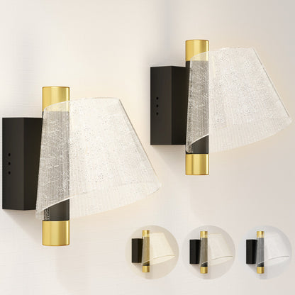 Led Wall Lamp 2 Pack, Modern Indoor Starry Wall Light, Black
