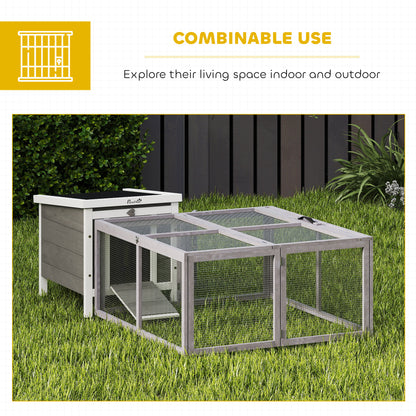Rabbit Hutch Outdoor, Foldable & Portable, Rabbit Cage w/ Open Top