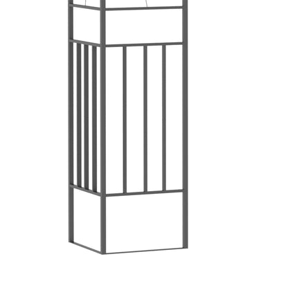3 x 3m Outdoor Garden Steel Gazebo with 2 Tier Roof, Patio Canopy Marquee Patio Party Tent Canopy Shelter Vented Roof Decorative Frame - Grey
