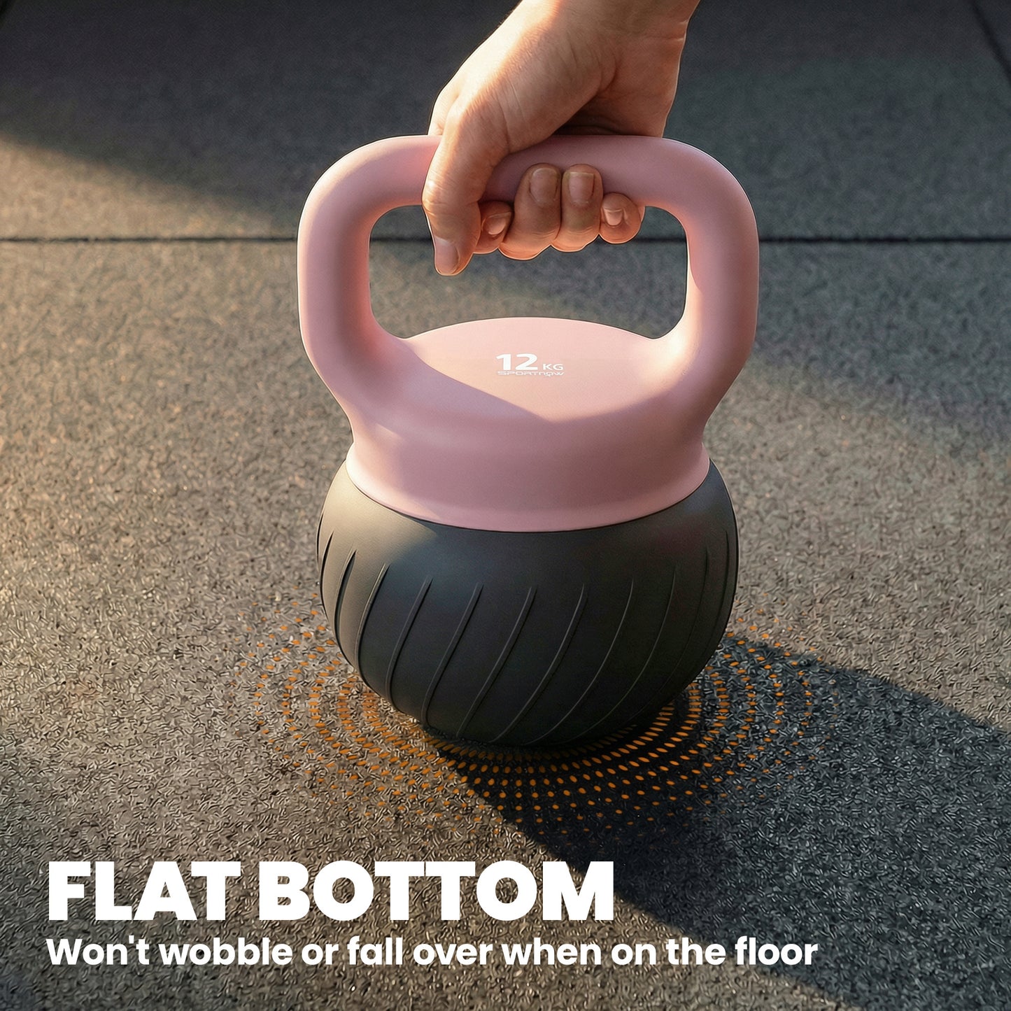 Soft Kettlebell, 12kg Kettle Bell with Anti-Slip Grip for Home Gym