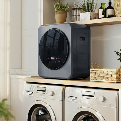 800W Compact Dryer Machine, 4kg Small Vented Tumble Dryer, Grey