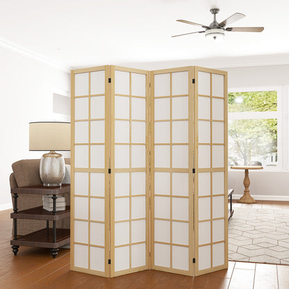 Indoor Room Partition, 4 Panel Folding Room Divider, 160 x 170cm