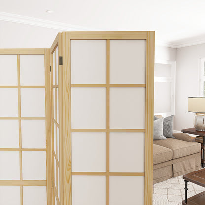 Indoor Room Partition, 4 Panel Folding Room Divider, 160 x 170cm