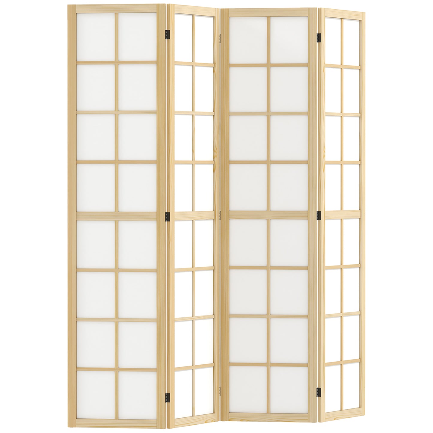 Indoor Room Partition, 4 Panel Folding Room Divider, 160 x 170cm