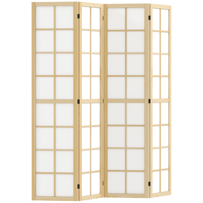 Indoor Room Partition, 4 Panel Folding Room Divider, 160 x 170cm