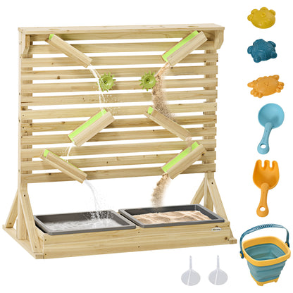 Kids Running Water Playset w/ Sink Toys, Water Carts, Tracks