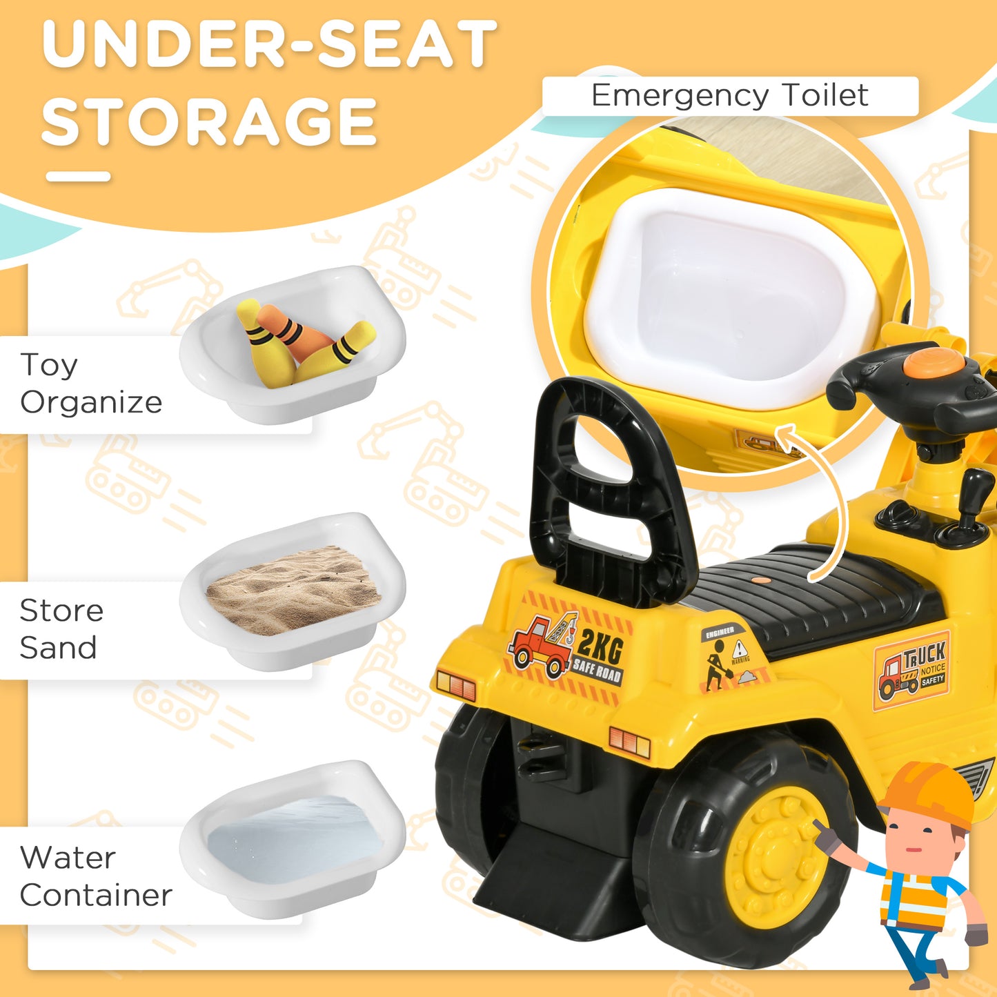 Kids Ride-on Construction Car