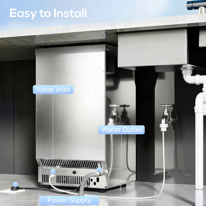 45kg/24H Commercial Ice Maker Machine with Auto Self-Cleaning