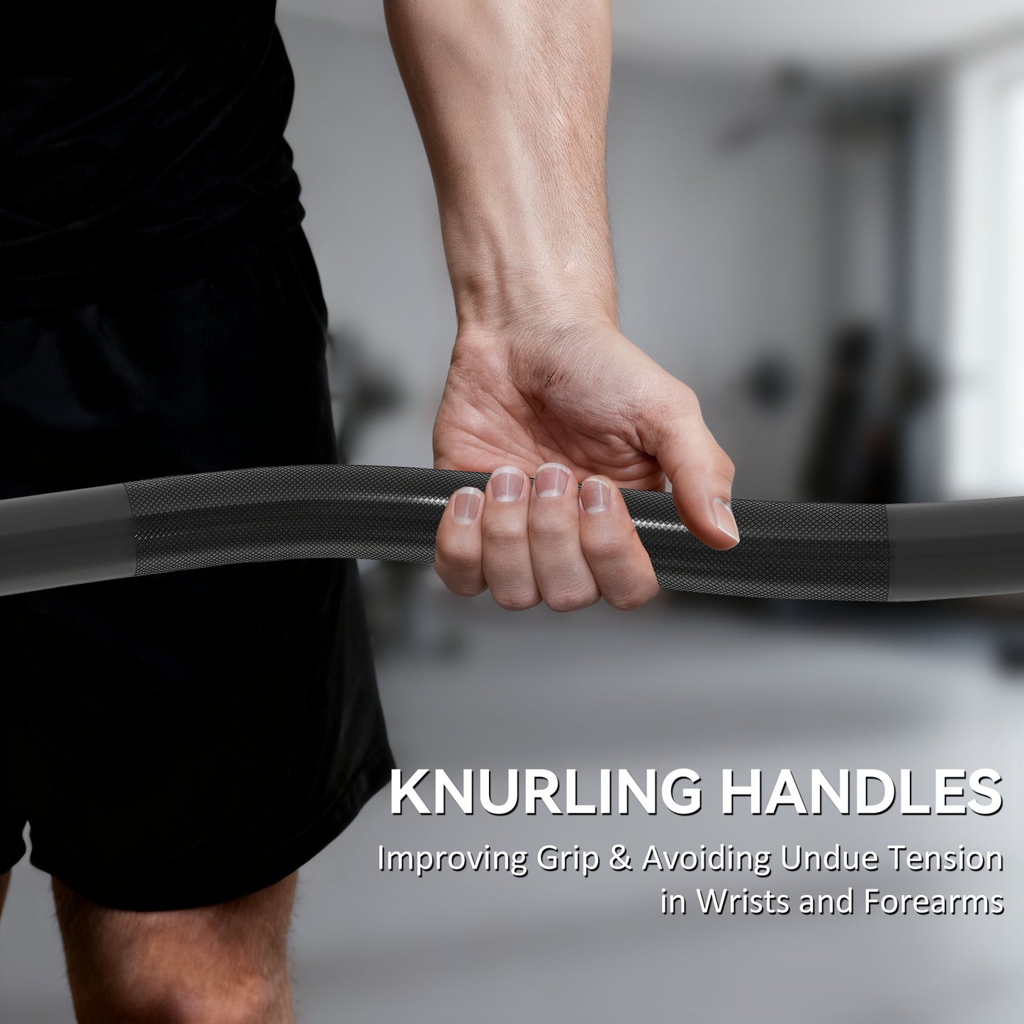 4ft Olympic EZ Curl Bar, Barbell Bar for 2" Weight Plates