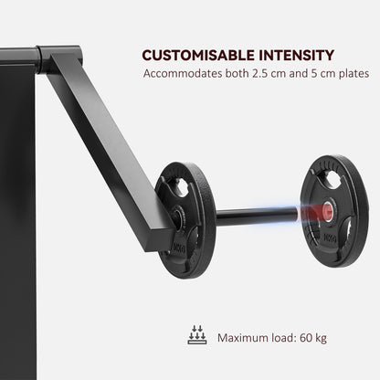 Adjustable Preacher Curl Bench with Elbow Cushion for Home Gym