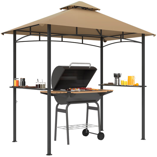 Outdoor Double-tier BBQ Gazebo Shelter Grill Canopy Barbecue Tent