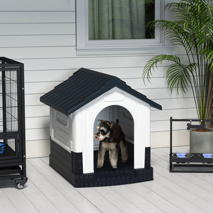 Dog Kennel for Outside, for XS and S Dogs, 80 x 69 x 76cm, Grey