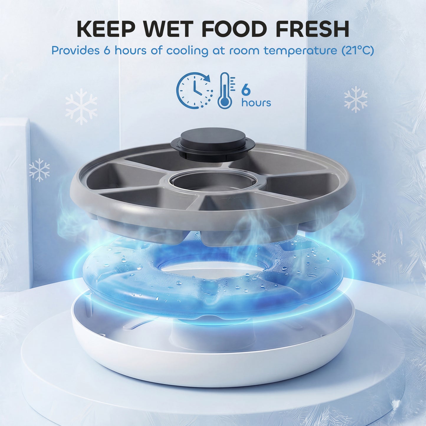 Automatic Cat Feeder Programmable Timer for 6 Meals