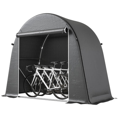 8 x 4 ft Garden Storage Shed Tent Bike Tent, Dark Grey