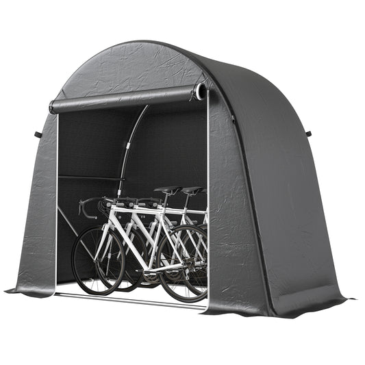 8 x 4 ft Garden Storage Shed Tent Bike Tent, Dark Grey