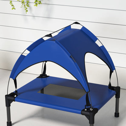 Cooling Raised Pet Bed w/ Washable Breathable Mesh, for Mini Small Dogs, 61 x 46 x 63cm - Blue