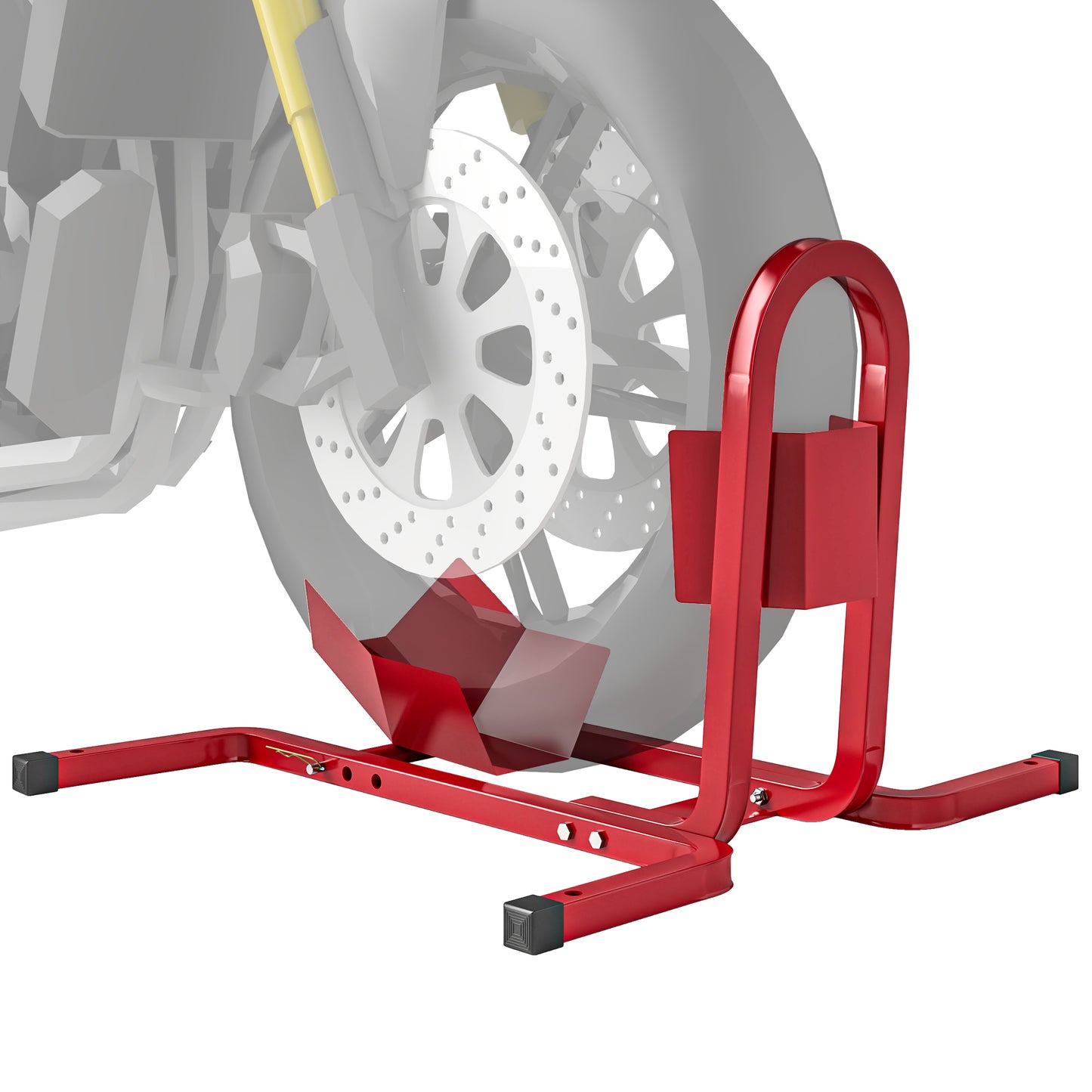 Adjustable Motorcycle Wheel Chock Motorbike Holder with Metal Frame