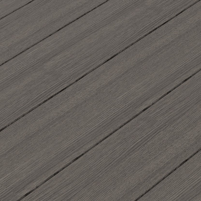 70cm PE Rattan Outdoor Dining Table, Patio Table with Wood-plastic Composite Top for Balcony, Garden, Grey
