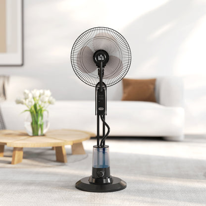 Spray Misting Fan, Pedestal Fan w/ Oscillation, Tilt, 120 cm