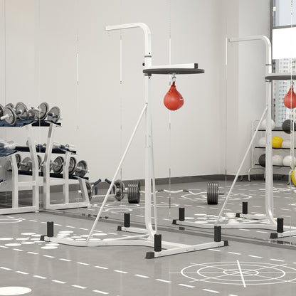 Freestanding Speed Bag Platform, Adjustable Boxing Punch Bag, White