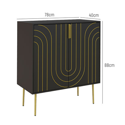 Freestanding Storage Cabinet with Adjustable Shelf for Living Room