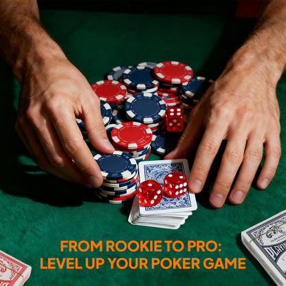 400-Piece Poker Chips Set, Texas Holdem Poker Set with Case, Mat