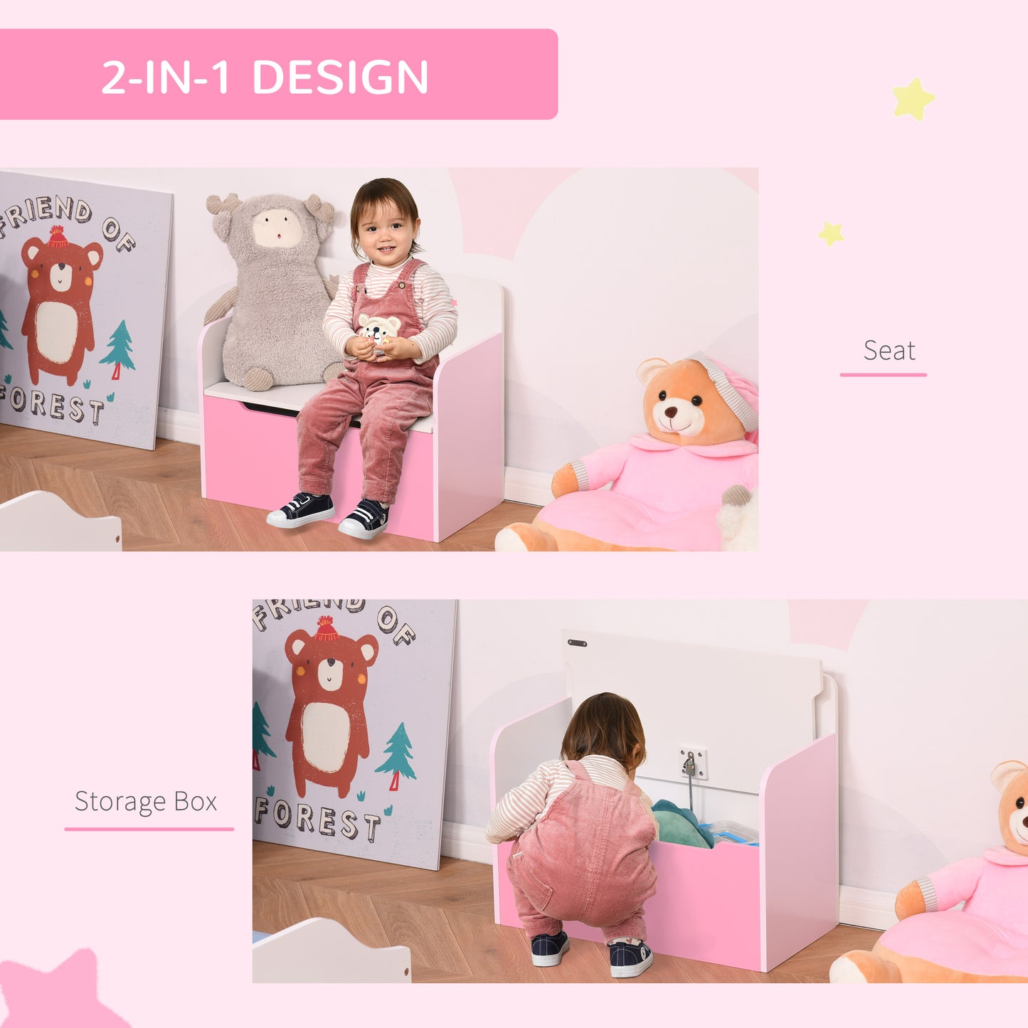 Kids Storage Bench