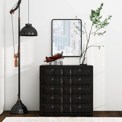 Rectangular Mirror with Metal Frame, Decorative Wall Mirror, Black