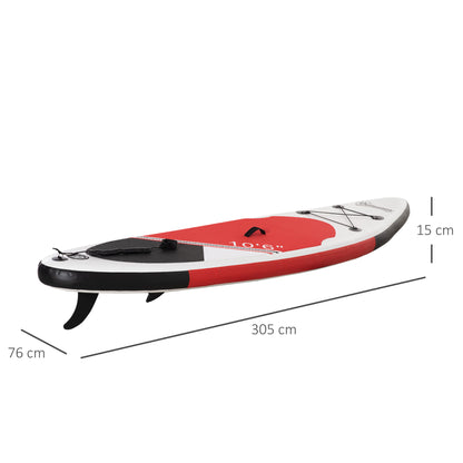 10Ft Inflatable Stand Up Board Non-Slip Deck Board w/ Paddle Carry Bag