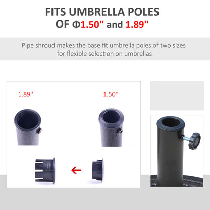 12kg Garden Parasol Base, Round Resin Sun Umbrella Base, Bronze